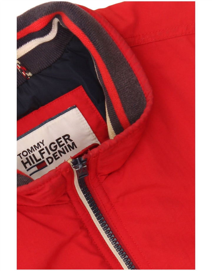 Bomber pentru bărbați TOMMY HILFIGER UK 40 Poliamidă roșie mare