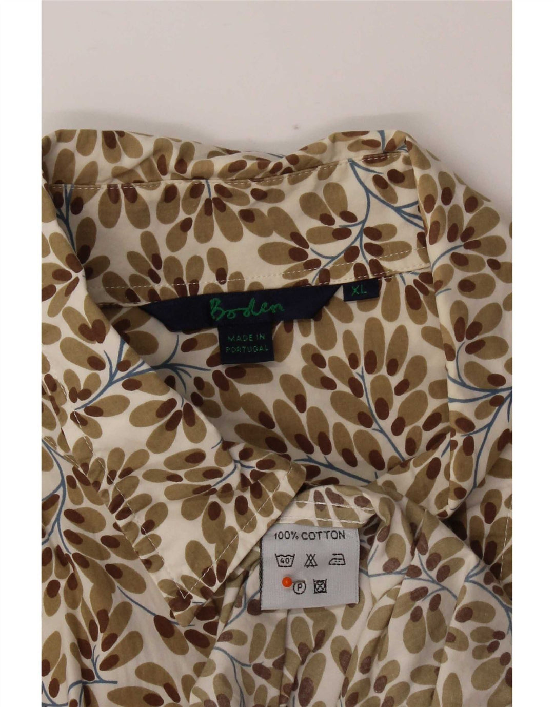Cămașă Boden pentru bărbați XL, maro, bumbac floral