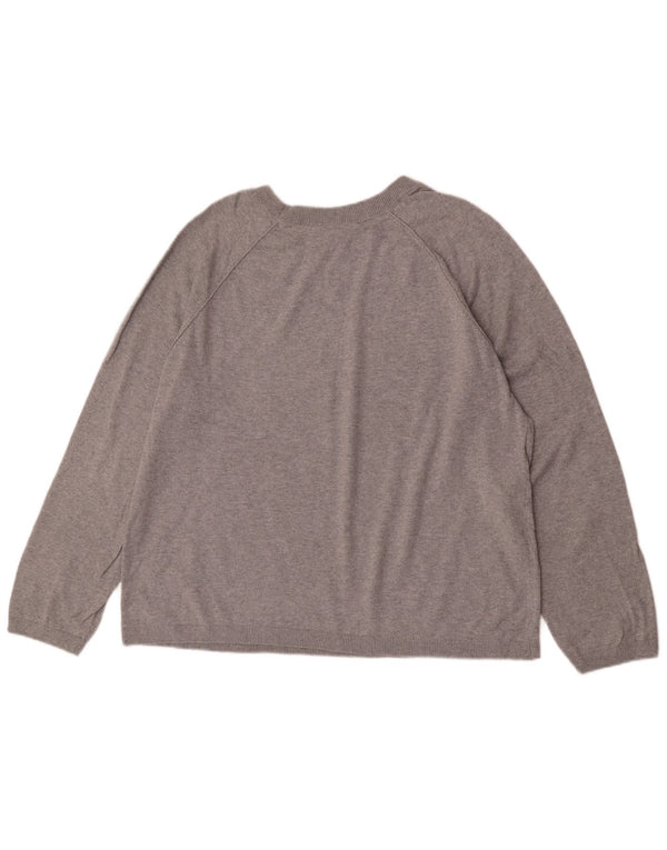 Crew Clothing Pulover pentru femei, cu gât cu barcă, cu o formă largi, UK 18 XL, gri