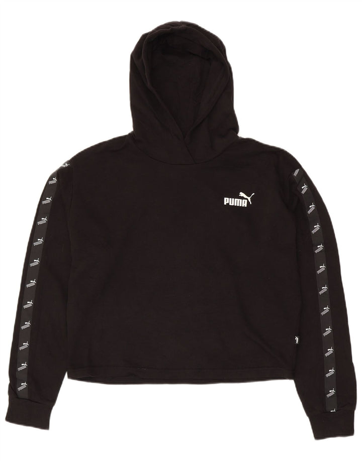 Pulover PUMA Oversized Crop Graphic pentru femei UK 10 Bumbac negru mic