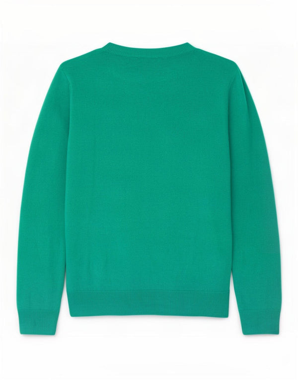 Pulover pentru femei Marks & Spencer cu gât de barcă, UK 12, verde mediu acrilic