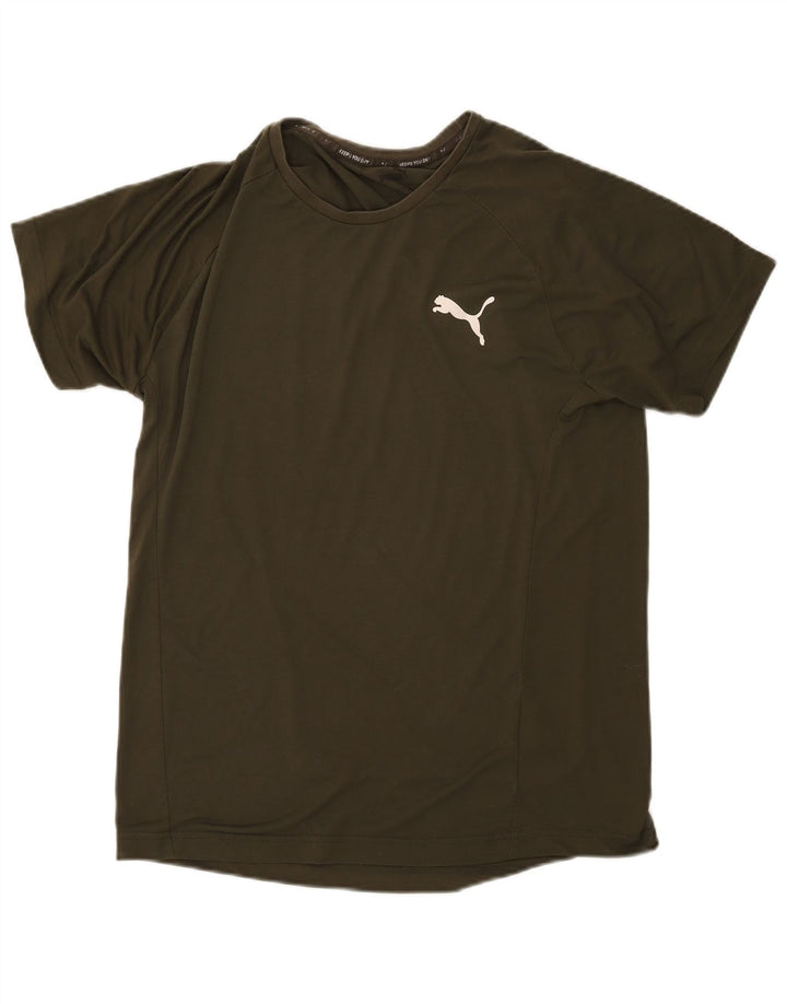 Tricou pentru bărbați Puma Top Large Kaki Bumbac