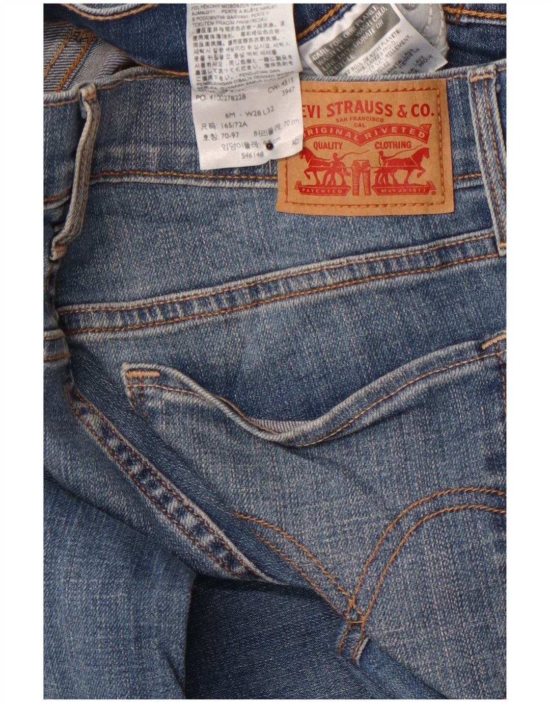 LEVI'S Blugi 515 Bootcut pentru femei US 6 Medium W32 L28 Blue Bumbac