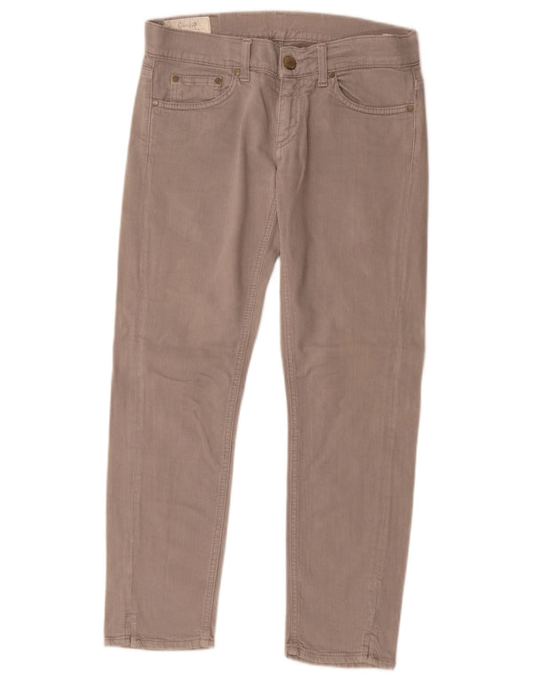 Dondup blugi crop slim pentru femei W27 L26 bumbac gri
