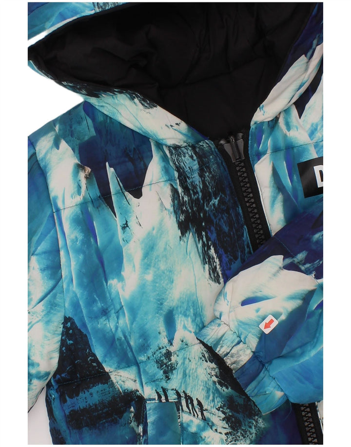 Dkny Boys Jachetă căptușită reversibilă cu glugă 3-4 ani Blue Tie Dye Poliester
