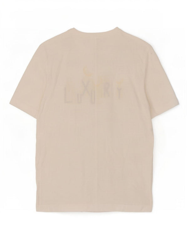 Tricou grafic supradimensionat pentru femei Di Bari Top EU 40 Medium White In