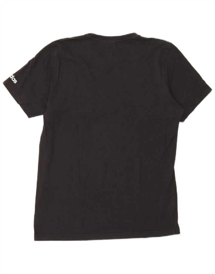 Tricou grafic Adidas pentru bărbați Top mediu negru bumbac