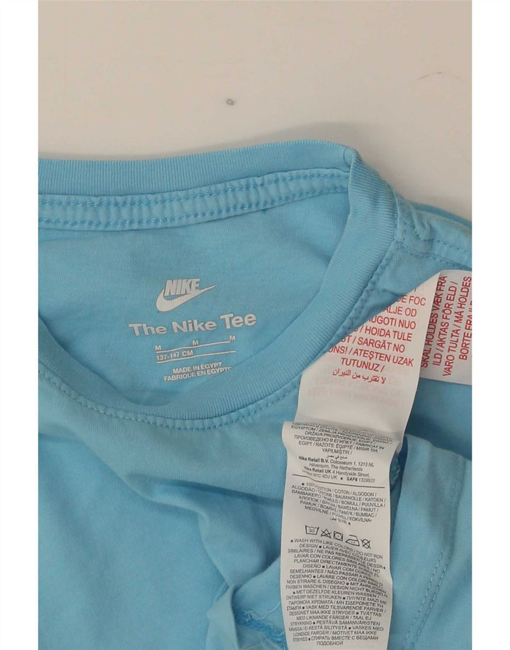 Tricou pentru băieți Nike Top 10-11 ani Bumbac albastru mediu