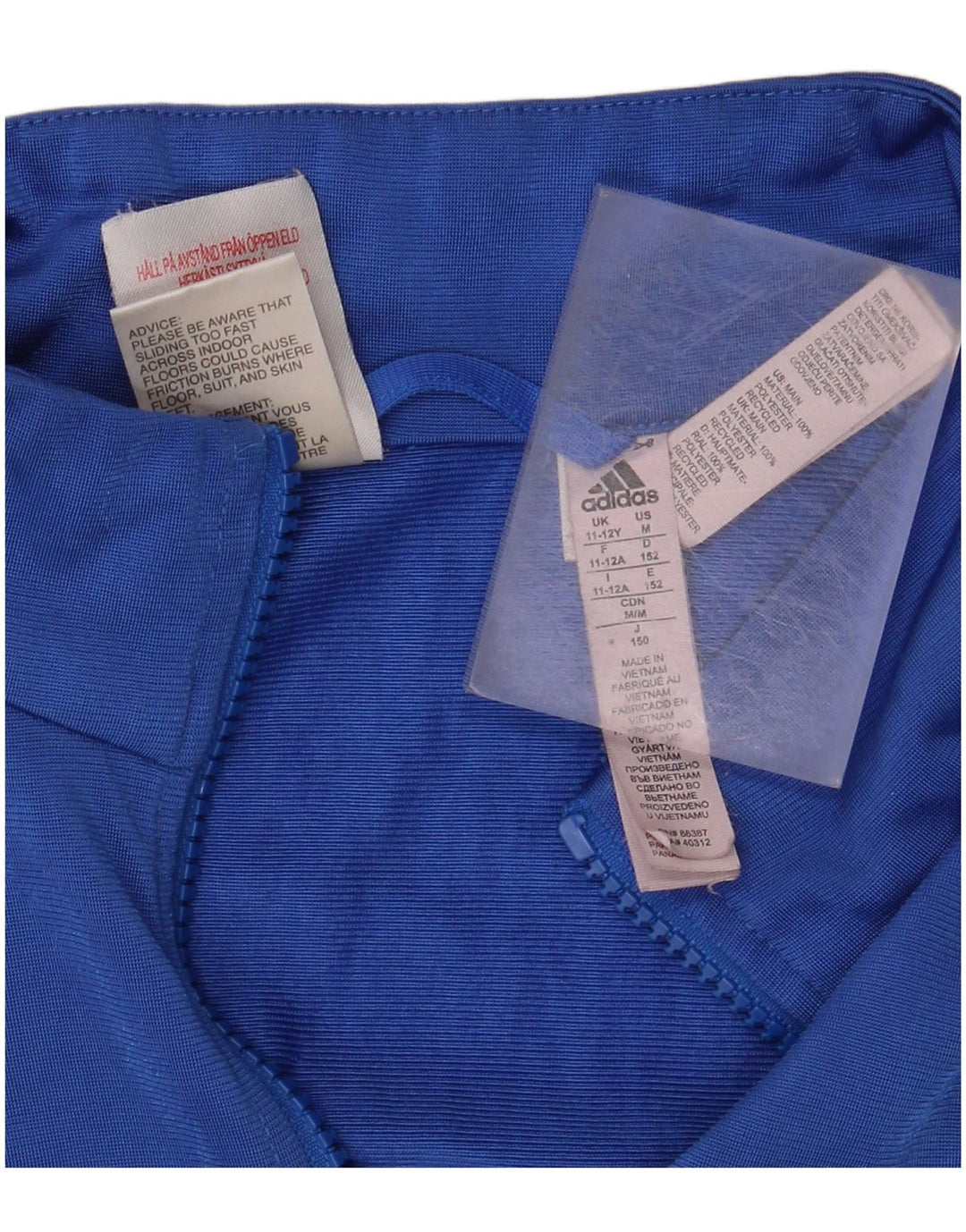 Jachetă de trening pentru băieți ADIDAS 11-12 ani poliester albastru
