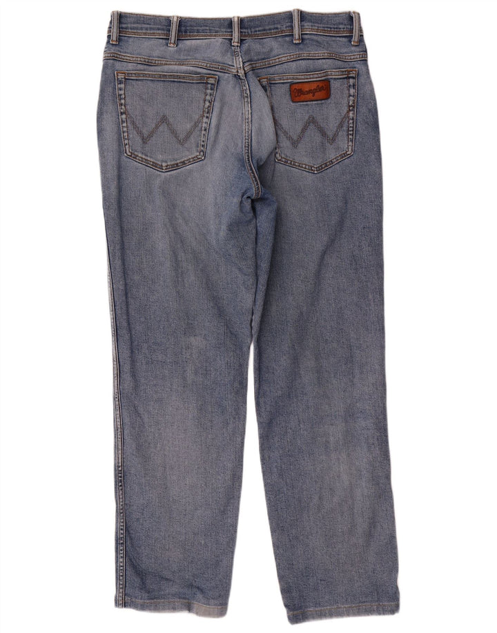 Blugi drepti pentru bărbați Wrangler W36 L32 Bumbac albastru