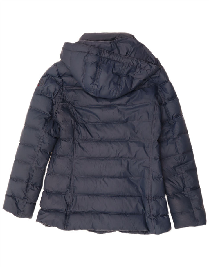 Jachetă căptușită cu glugă Tommy Hilfiger pentru femei UK 10 Poliester bleumarin mic