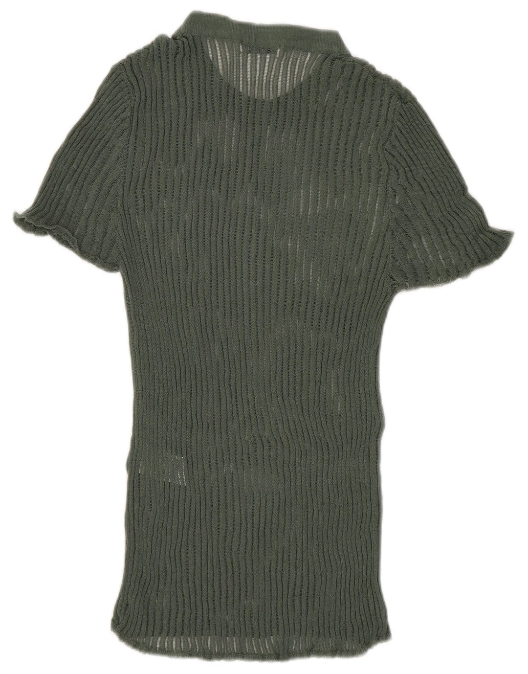 Bluză din tricot pentru femei Zara UK 8 Small Green Viscose