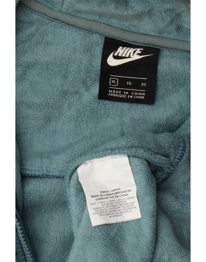 Jachetă fleece cu glugă Nike pentru femei UK 18 XL poliester albastru