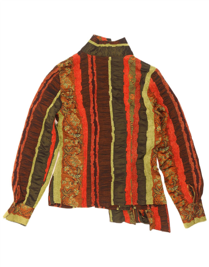 Bluză cămașă Wrap Naracamicie pentru femei UK 10 Mic, cu dungi multicolore