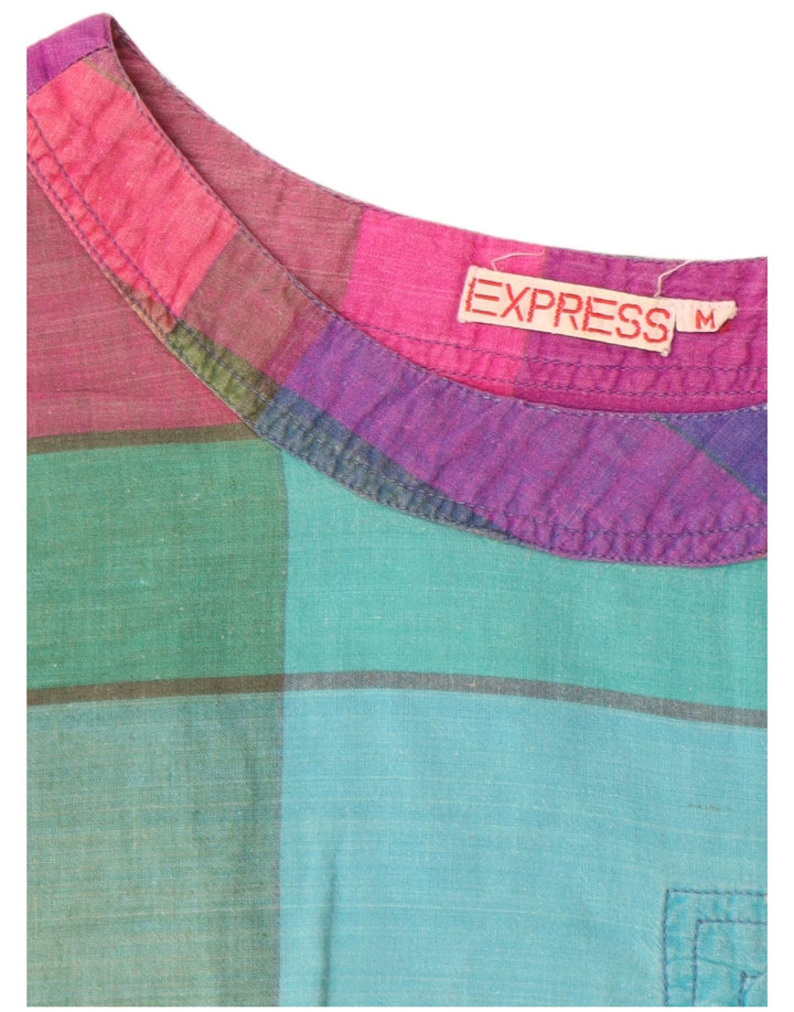 Bluză pentru femei Express, UK 14, bumbac cu carouri multicolore