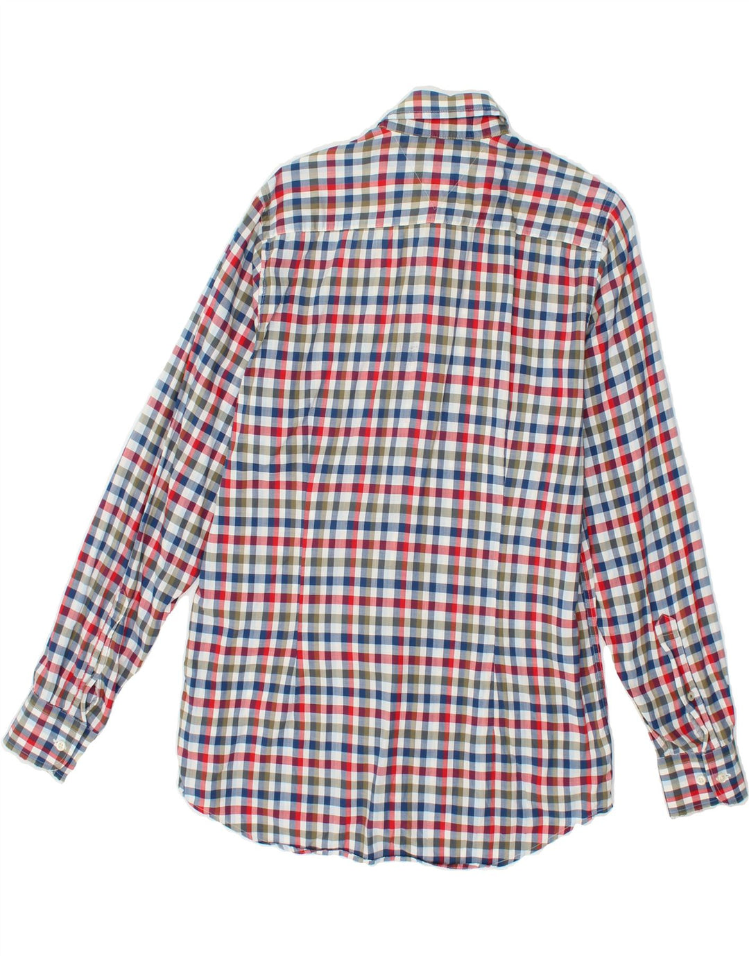 TOMMY HILFIGER Mens Slim Fit Shirt Medium Multicoloured Check Cotton Vintage Tommy Hilfiger and Second-Hand Tommy Hilfiger from Messina Hembry 