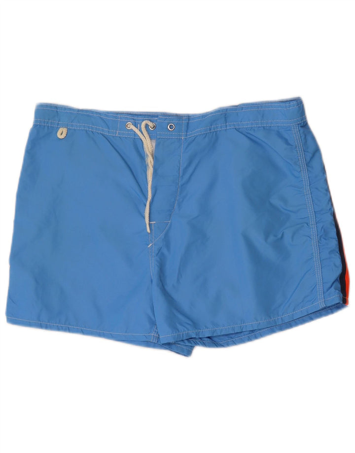 Sundek Pantaloni scurți de înot pentru bărbați, albastru mediu, nailon color bloc
