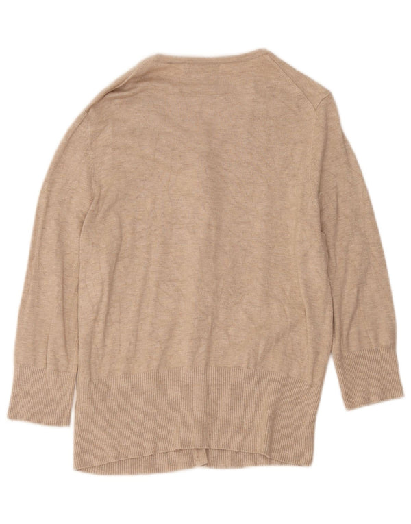 Pulover cardigan pentru femei Marks & Spencer cu mâneci 3/4 UK 12 Bej mediu