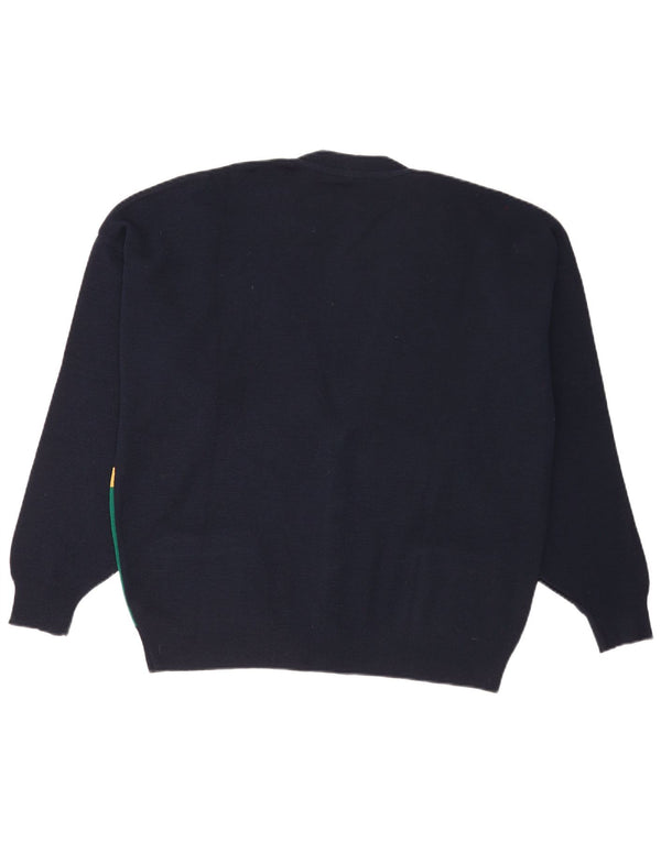 Pulover Cardigan pentru bărbați White Sails XL Lână color-block bleumarin