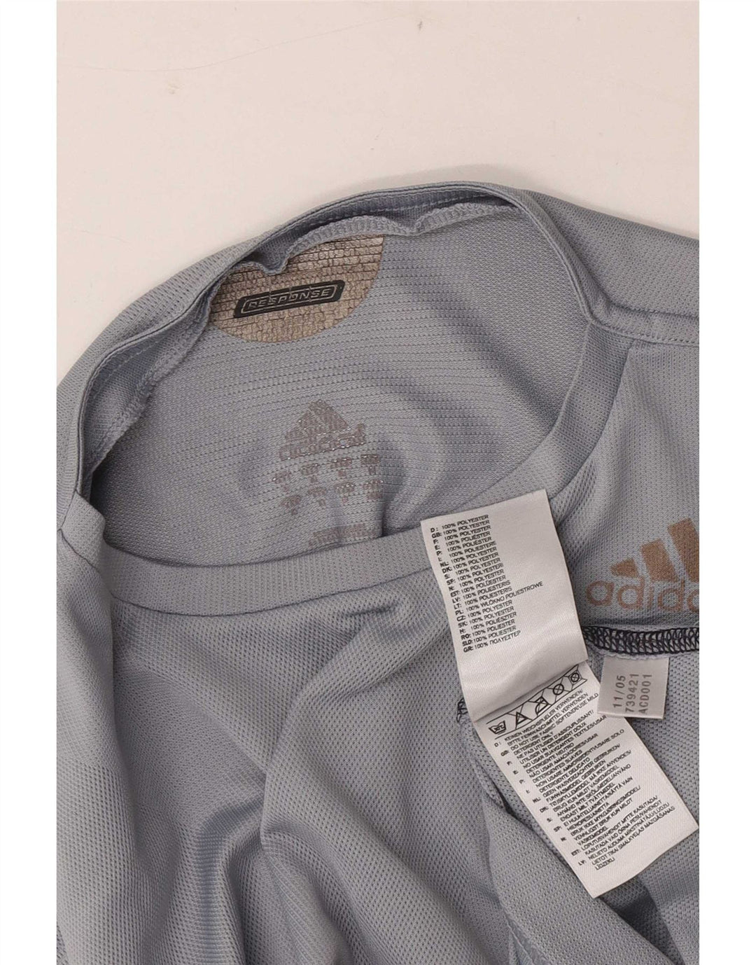 Adidas pentru bărbați Climacool Top cu mânecă lungă, gri mediu, poliester