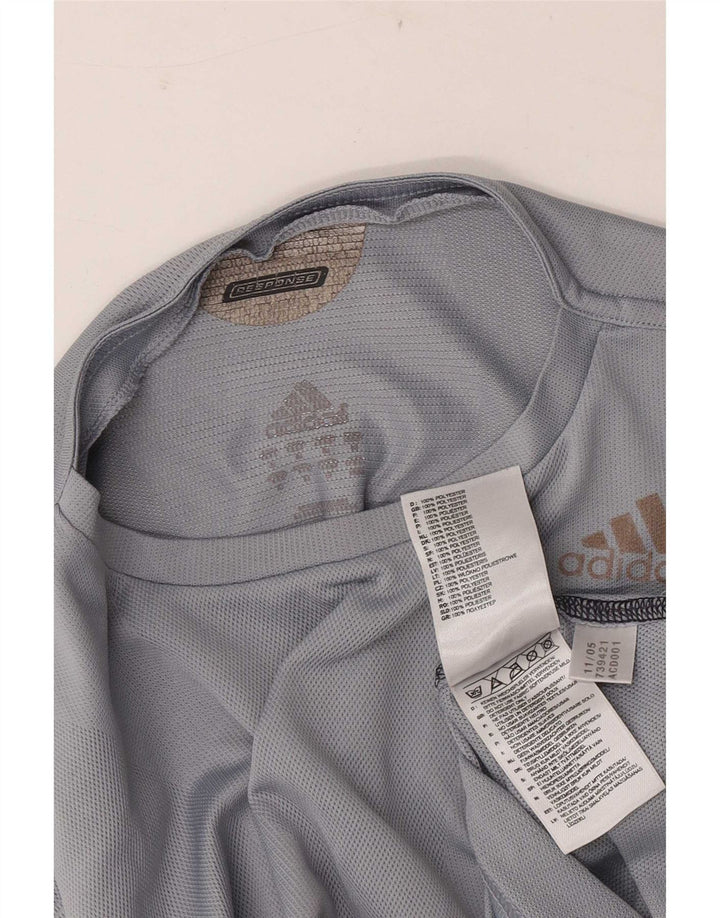 Adidas pentru bărbați Climacool Top cu mânecă lungă, gri mediu, poliester