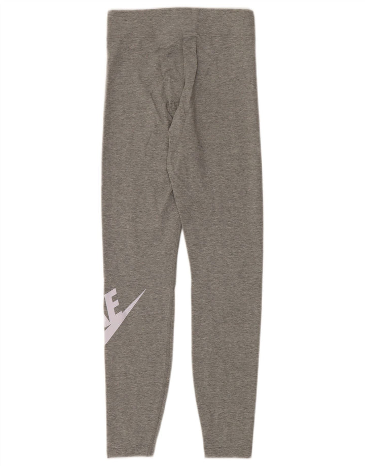 Leggings grafic NIKE pentru femei UK 10, bumbac gri mic