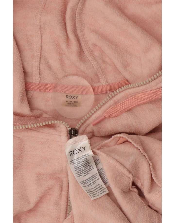 Jachetă din lână cu glugă ROXY pentru femei UK 6 XS poliester cu pături roz