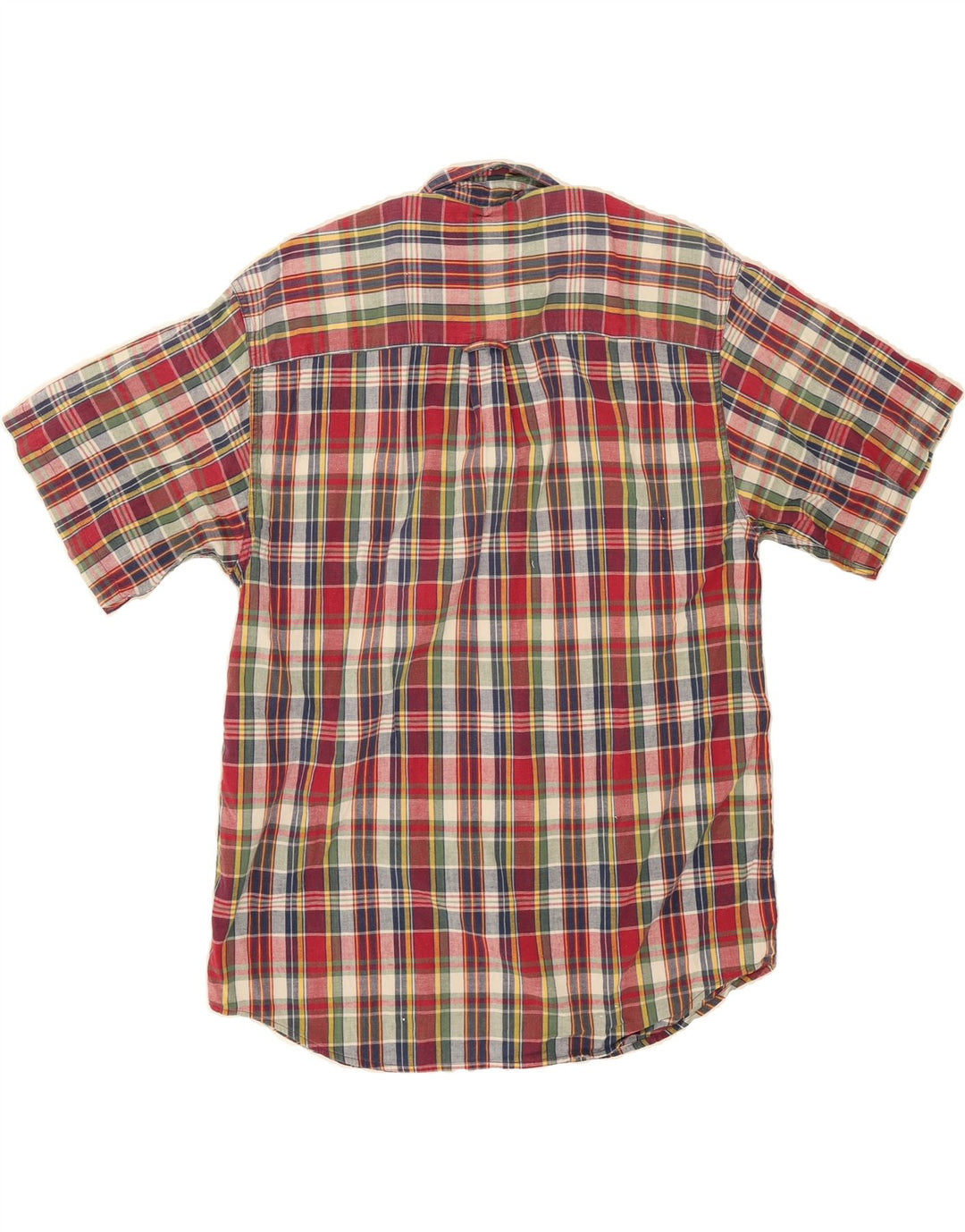 EDDIE BAUER Mens Regular Regular Fit Short Sleeve Shirt Large Red Check Vintage Eddie Bauer and Second-Hand Eddie Bauer from Messina Hembry 