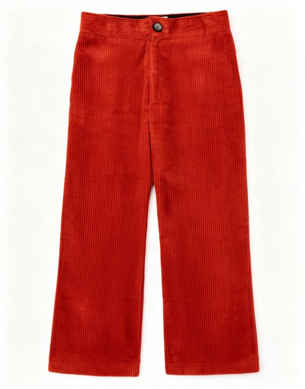 Pantaloni de velur cu picior largi Zara pentru femei, L28 L25, roșu