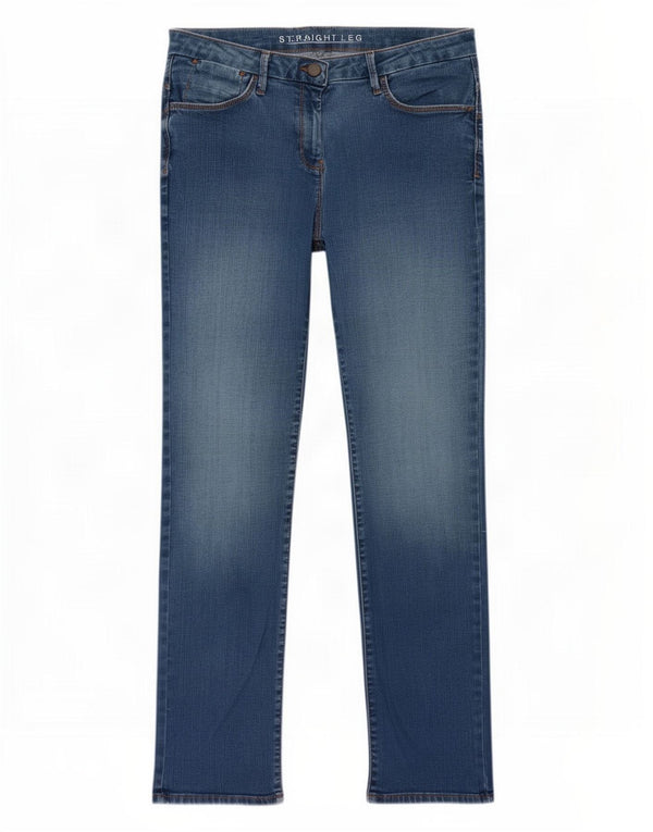 Blugi drepti pentru femei Marks & Spencer UK 14 Large W32 L29 Blue Bumbac