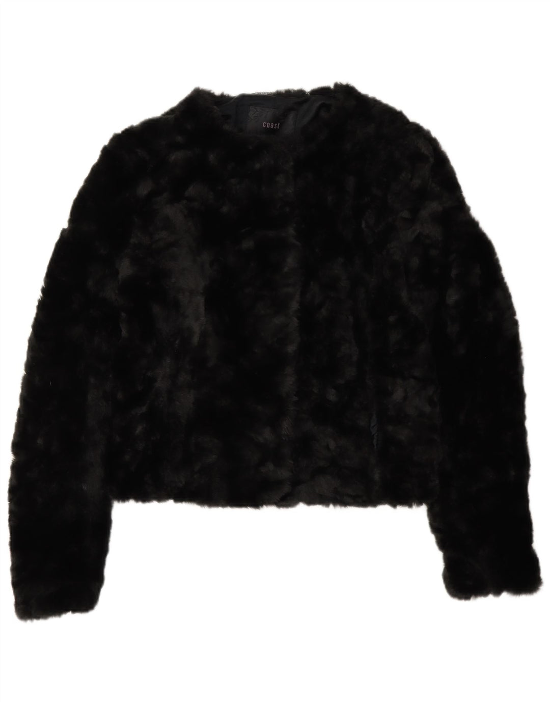 Jachetă bomber din blană artificială pentru femei Coast UK 8 Small Black