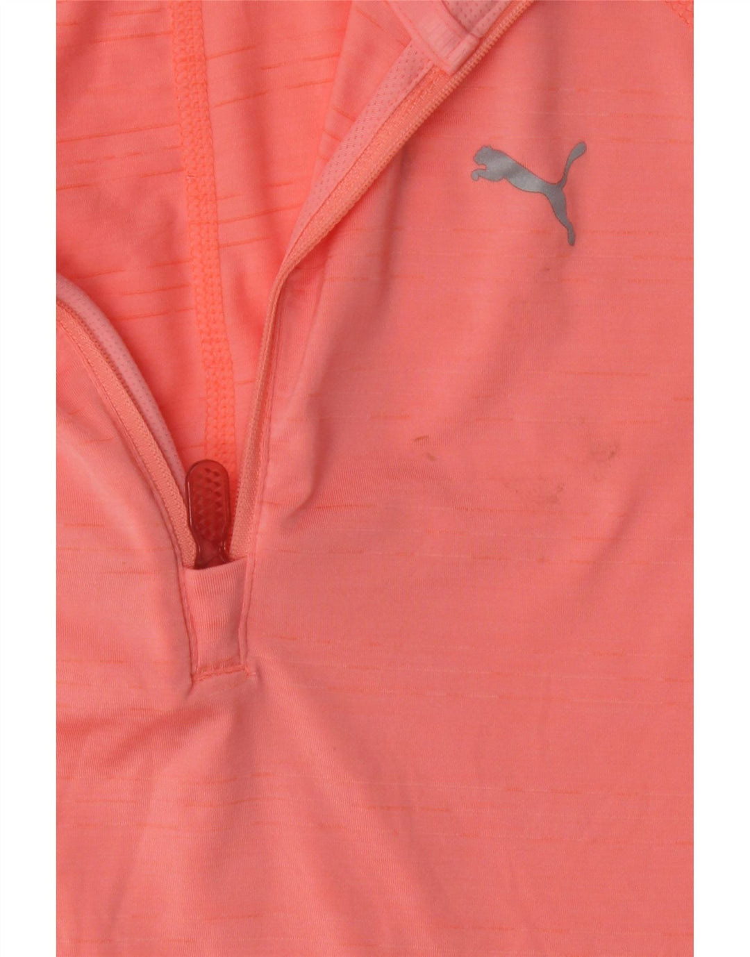 Tricou PUMA pentru femei, cu fermoar, cu gât, cu mânecă lungă, UK 8, poliester roz mic