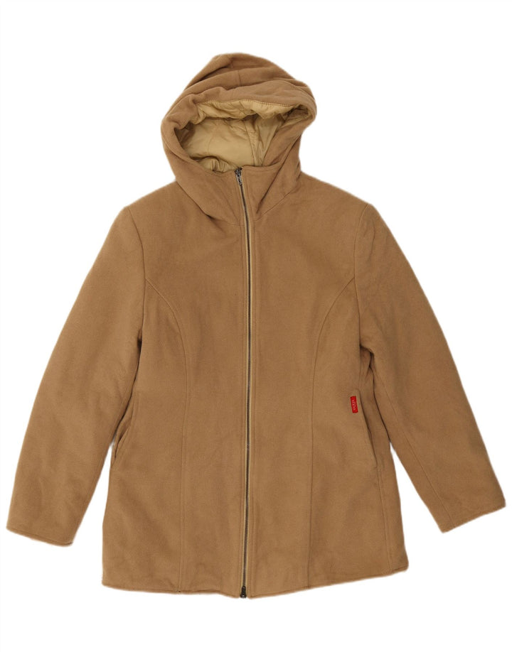 Jachetă parka cu glugă Guess pentru femei UK 14 mare, bej, nailon