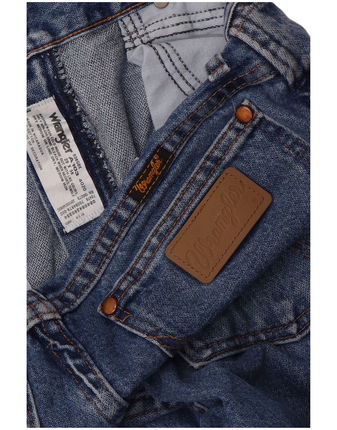 Blugi drepti pentru femei Wrangler W29 L36 Bumbac albastru