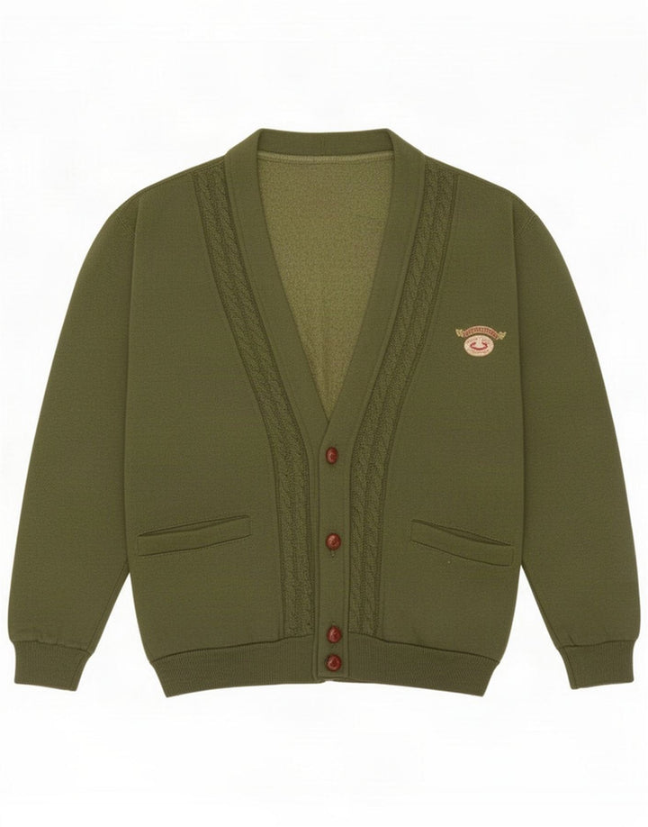 Pulover cardigan pentru bărbați United Cotton, kaki mediu