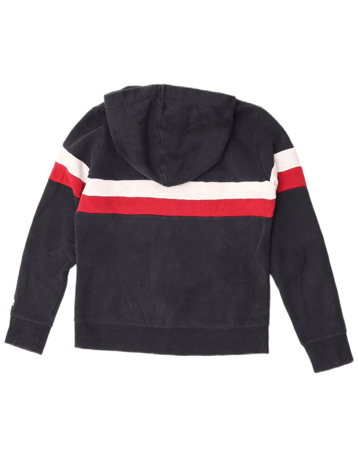 Pulover Superdry pentru femei, cu fermoar, cu capota, UK 12 Medium, bleumarin, color block