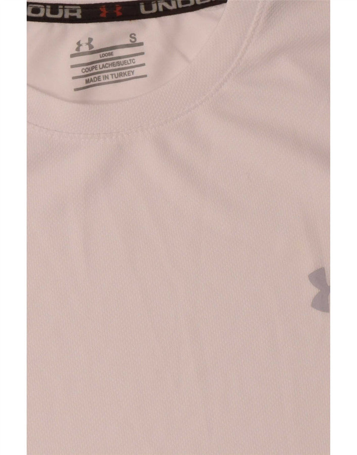 Treuu Under Armour pentru bărbați Loose Fit Top Mic Alb Poliester