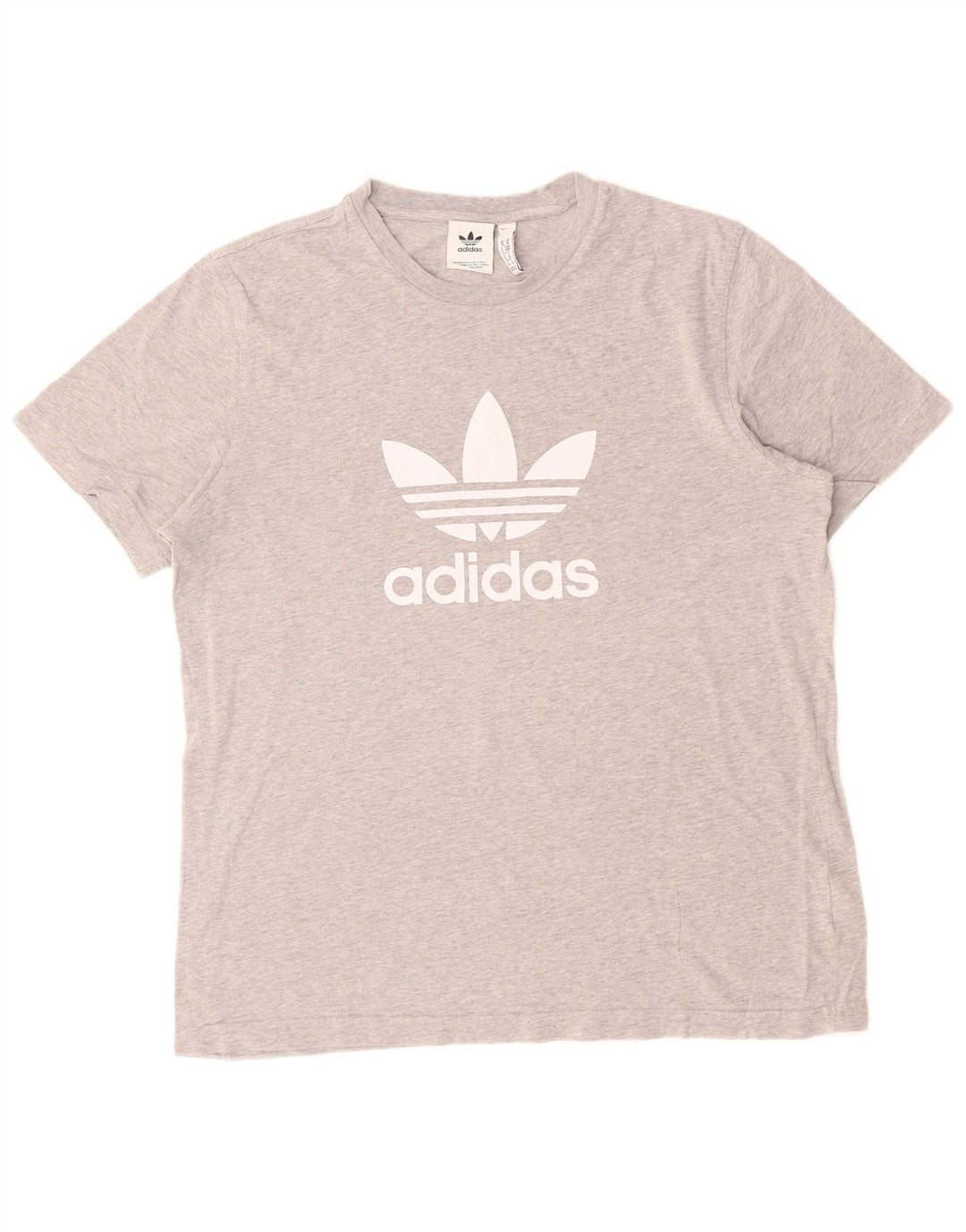 Tricou grafic ADIDAS pentru bărbați Top din bumbac gri mediu