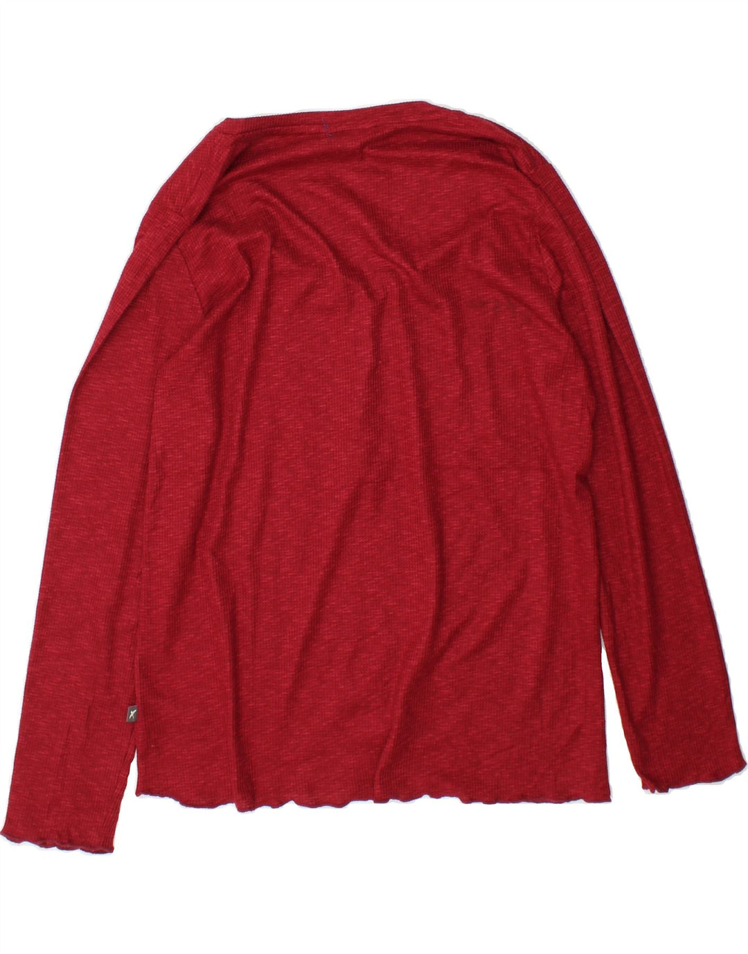 EDDIE BAUER Womens Top Long Sleeve UK 12 Medium Red Polyester Vintage Eddie Bauer and Second-Hand Eddie Bauer from Messina Hembry 