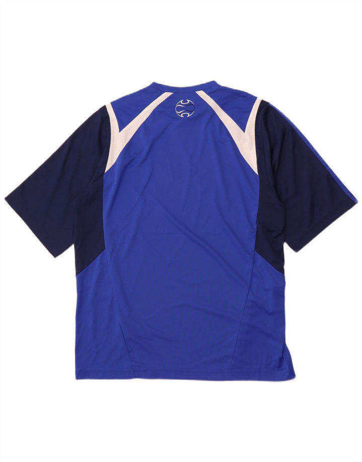 Tricou pentru bărbați ADIDAS Top Mediu Albastru Colorblock Poliester Sport