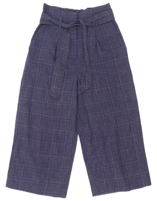 Pantaloni capri cu picioare late pentru femei Marks & Spencer UK 8 Small W28 L21 bleumarin