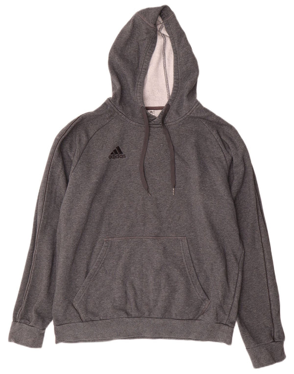 Pulover Adidas pentru bărbați, bumbac mare, gri