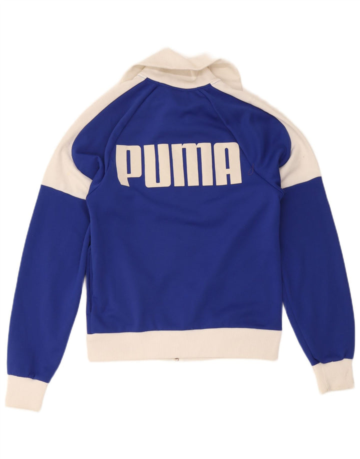 Jachetă de top pentru trening cu grafică Puma pentru bărbați, albastru, poliester color bloc