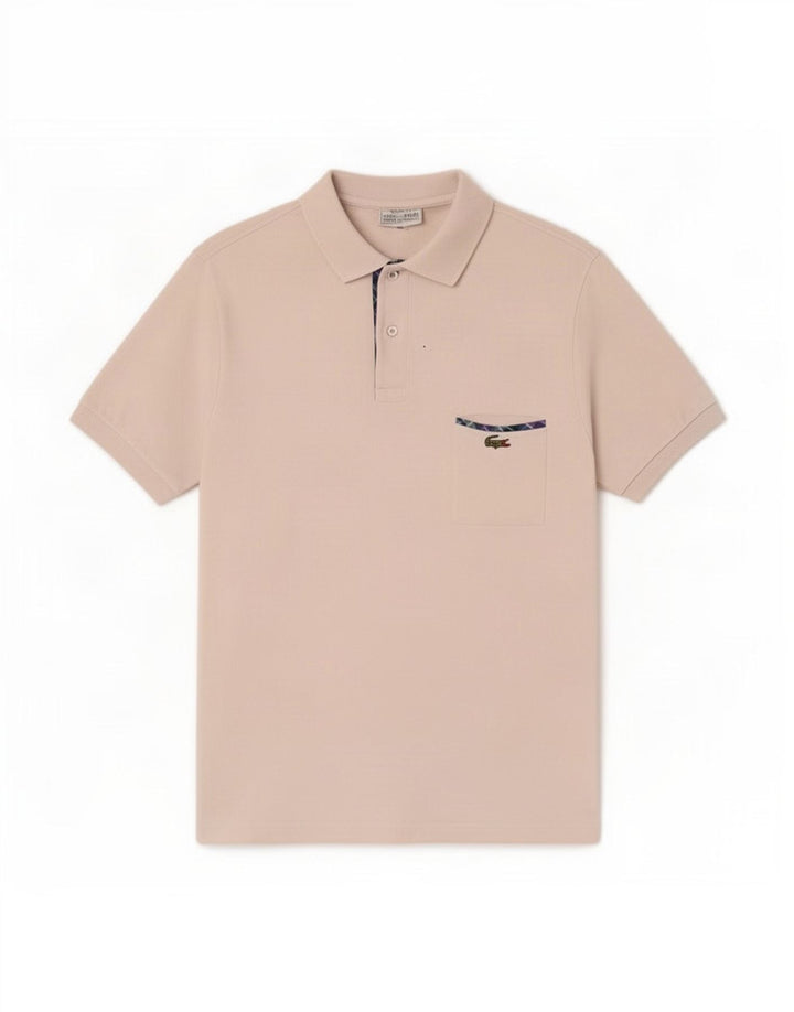 Tricou polo Lacoste pentru bărbați mărimea 5 mare, alb, bumbac