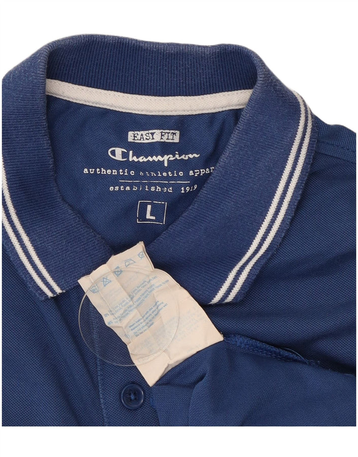 Tricou polo pentru bărbați Champion Easy Fit, mare, albastru, bumbac