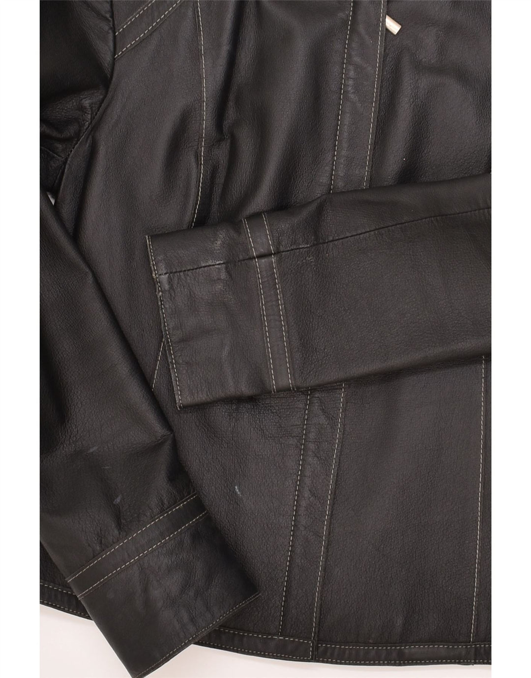 BLASTING Womens Crop Leather Jacket UK 12 Medium Black Leather | Vintage Blasting | Thrift | Second-Hand Blasting | Used Clothing | Messina Hembry 