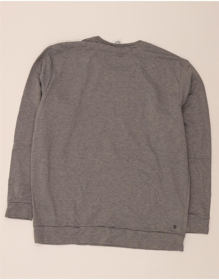 ADIDAS Mens Sweatshirt Jumper XL Grey Polyester Vintage Adidas and Second-Hand Adidas from Messina Hembry 