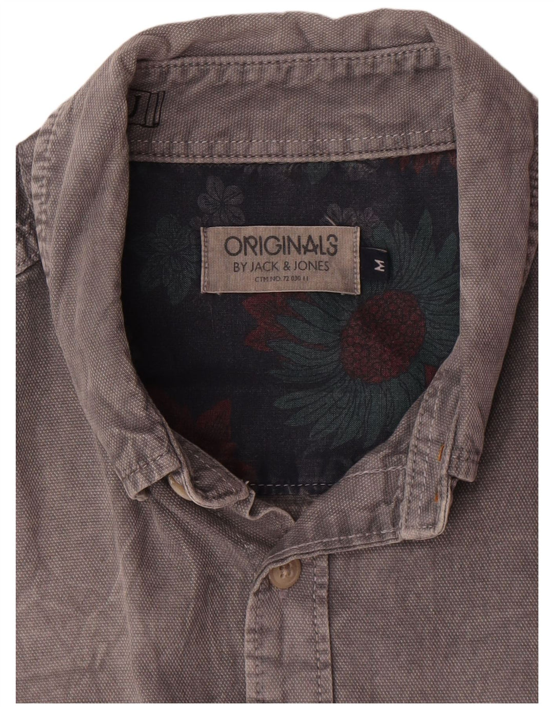Cămașă Jack & Jones pentru bărbați, bumbac gri mediu
