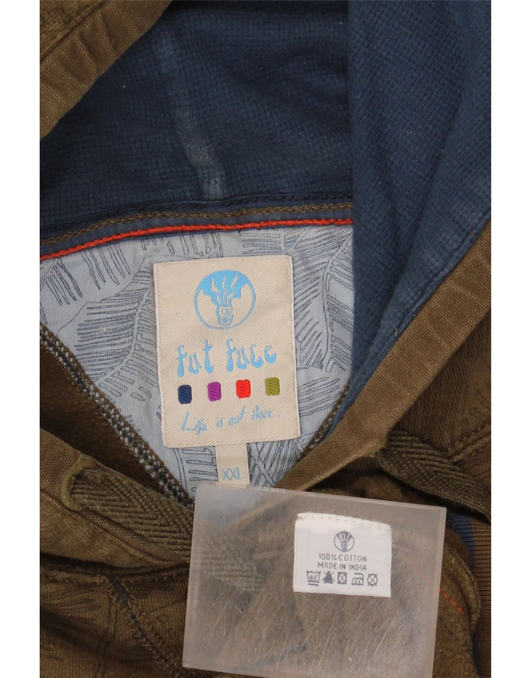 Pulover pentru bărbați Fat Face cu model abstract, bumbac kaki 2XL