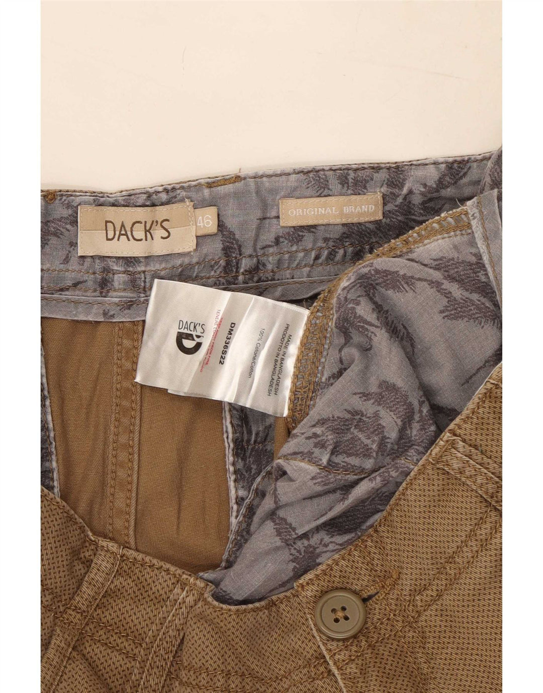 Pantaloni scurți cargo pentru bărbați Dack's IT 46 Small W32 Bumbac cu pete maro